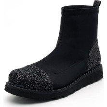 Costo Shoes 19273 Siyah Strech Kumaş Büyük Numara Kadın Ayakkabı