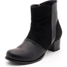Costo Shoes 17273 Siyah Süet Büyük Numara Kadın Ayakkabı