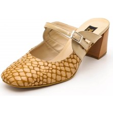 Costo Shoes 2405 Taba Büyük Numara Bayan Terlik Ayakkabı