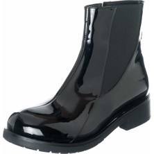 Costo Shoes K418 Siyah Rugan  Büyük Numara Kadın Bot