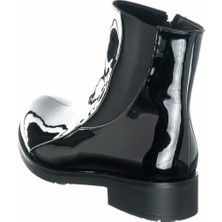 Costo Shoes K418 Siyah Rugan  Büyük Numara Kadın Bot