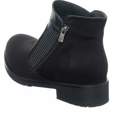 Costo Shoes K505-1 Siyah Süet Büyük Numara Kadın Botları