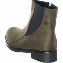 Costo Shoes K418 Haki Süet Yeni Sezon Büyük Numara Kadın Botlar