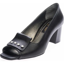 Costo Shoes 190318 Siyah Analin Büyük Numara Kadın Ayakkabı