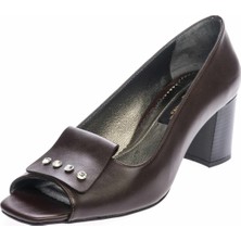 Costo Shoes 190318 Kahve Analin Büyük Numara Kadın Ayakkabı