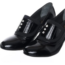 Costo Shoes 58974 Siyah Rugan Büyük Numara Abiye Kadın Ayakkabı