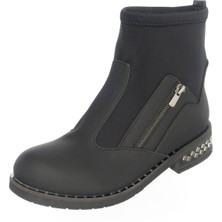 Costo Shoes K606 Siyah Büyük Numara Üst Kalite Kadın Streç Bot