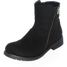 Costo Shoes K960 Siyah Süet Büyük Numara Rahat Geniş Kalıp Kadın Bot