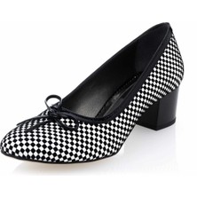 Costo Shoes 1453 Siyah Beyaz Büyük Numara Kadın Ayakkabısı