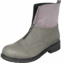 Costo Shoes K902 Gri Yağlı Nubuk Büyük Numara Kadın Bot