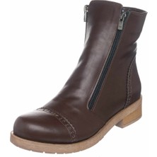 Costo Shoes K903 Kahve Büyük Numara Rahat Geniş Kalıp Kadın Bot & Çizme