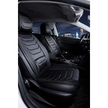 Castor Oto  Volvo XC60 Yeni Uyumlu Lüx Deri Oto Koltuk Kılıfı Ön Arka Takım Sports Model Siyah