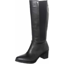 Costo Shoes K4001 Siyah Streçli Rahat Kalıp Büyük Numara Çizme