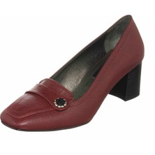 Costo Shoes KDR1258 Bordo Büyük Numara Rahat Geniş Kalıp Kadın Ayakkabısı