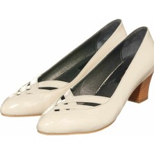 Costo Shoes KDR2333 Kemik Rugan Büyük Numara Klasik Topuklu Özel Seri Üst Kalire