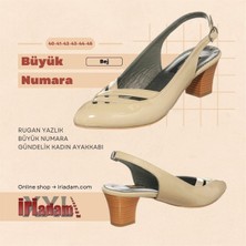 Costo Shoes KDR2300 Bej Rugan Yazlık Büyük Numara Klasik Gündelik Kadın Ayakkabısı