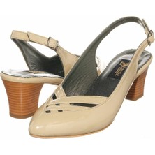 Costo Shoes KDR2300 Bej Rugan Yazlık Büyük Numara Klasik Gündelik Kadın Ayakkabısı