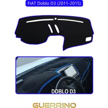 Fıat Doblo D3 2010-13 Modellerine Uyguntorpido Koruma Halısı Mavi Kenar