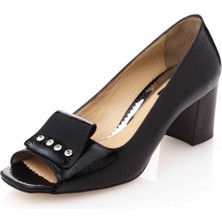 Costo Shoes 190318 Siyah Büyük Numara Kadın Ayakkabı