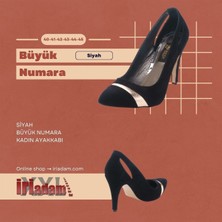 Costo Shoes 190327 Siyah Büyük Numara Kadın Ayakkabı