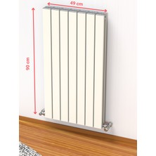 Argus Alüminyum Panel Radyatör 900 x 490 (7 Dilim) Kırık Beyaz Petek