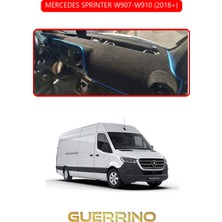 Mercedes Sprinter W907-W910 2018+TORPİDO Koruma Halısı Kırmızı Kenar