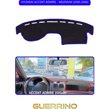 Hyundai Accent Admire/milenium 2000-2006TORPİDO Koruma Halısı Mavi Kenar