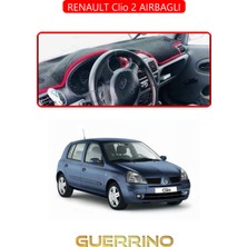 Renault Clio 2 Aırbaglıtorpido Koruma Halısı Kırmızı Kenar