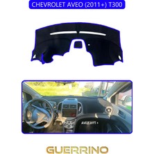 Chevrolet Aveo 2011+ T300TORPİDO Koruma Halısı Mavi Kenar