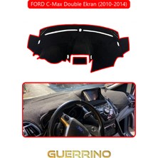 Ford C-Max Double Ekran (2010-2014)TORPİDO Koruma Halısı Kırmızı Kenar