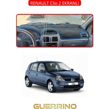 Renault Clio 2 Ekranlıtorpido Koruma Halısı Kırmızı Kenar