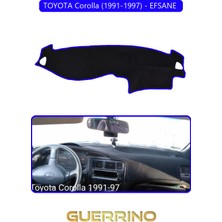 Toyota Corolla (1991-1997) - Efsane Torpido Koruma Halısı Mavi Kenar