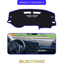 Renault Megane 4 Torpido Koruma Halısı Mavi Kenar