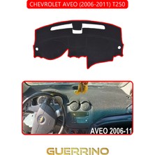 Chevrolet Aveo 2006-2011 T250TORPİDO Koruma Halısı Kırmızı Kenar