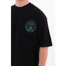 Mantova Mıghty Fall-Oversize Tişört | Sırt Baskılı – Minimal Göğüs Desenli Unisex Tshirt