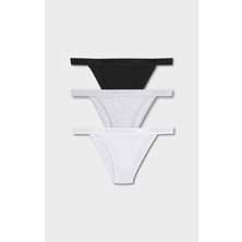 Dominant Bikini Model Beli Lastik Detaylı 3 Lü Külot