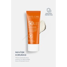 Defel Care Spf 50 Vücut Güneş Kremi Yağ ve Beyaz Kalıntı Bırakmayan Uva/uvb Koruyucu Nemlendirici Krem (100 Ml)