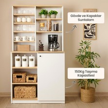 Just Home Swan Çok Amaçlı Dolap - Safir Meşe / Beyaz