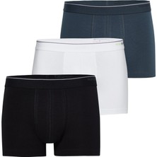 Blackspade Erkek Boxer 3lü Paket Tender Cotton  9670 - Beyaz Siyah Antrasit