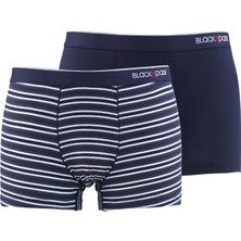 Blackspade Erkek Boxer 2'li Paket Stripes 9551 - Lacivert