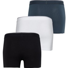 Blackspade Erkek Boxer 3'lü Paket Tender Cotton 9670 - Beyaz Siyah Antrasit
