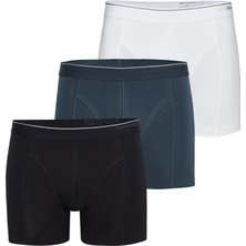 Blackspade Erkek Boxer 3'lü Paket Tender Cotton 9673 - Beyaz Siyah Antrasit
