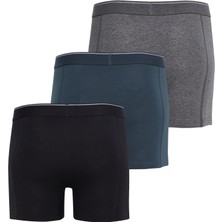 BLACKSPADE 9673 ERKEK TENDER COTTON 3 LÜ SİYAH-ANTRA MELANJ-ANTRASİT BOXER