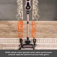 Karaca Vantuz Power Up Telescopic Dikey Süpürge Rosegold