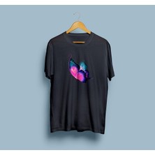 Oversize Kelebek Tasarım Unisex T-Shirt