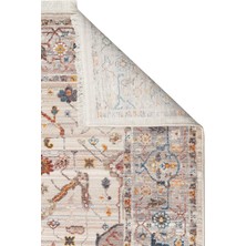 PTA 01 CREAM GREY  - PIETRA - Sıcak Renk Tonlu Etnik Desenli Yumuşak Dokulu Makine Halısı - CREAM GREY - 290*380
