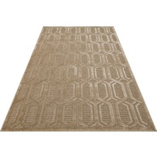 Znt 07 Latte  - Zenıth - Yüksek Alçak Dokulu Naturel Yün ve Viskon Modern Dokuma Halı
