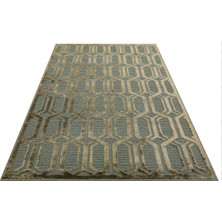 ZNT 07 GREEN DYED  - ZENITH DYED - Yüksek Alçak Dokulu Naturel Yün ve Viskon Modern Dokuma Halı - GREEN - 200*290
