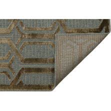 ZNT 07 GREEN DYED  - ZENITH DYED - Yüksek Alçak Dokulu Naturel Yün ve Viskon Modern Dokuma Halı - GREEN - 200*290