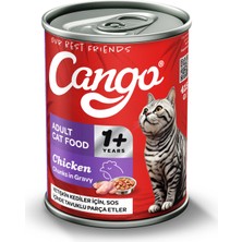 Cango Yetişkin Yaş Kedi Maması Tavuklu 415GR 12LI
